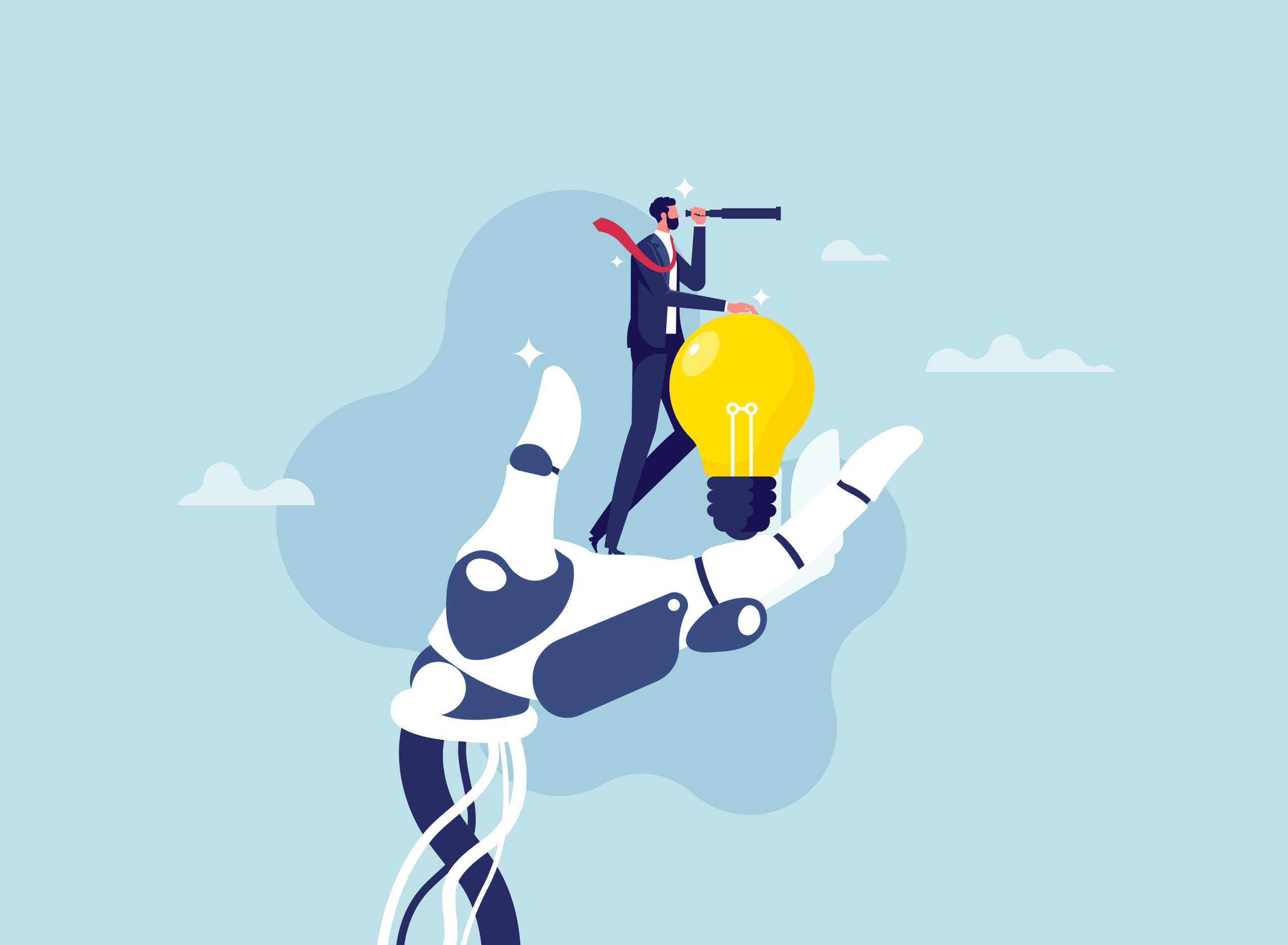 Business Leadership and vision with Innovation by AI Support