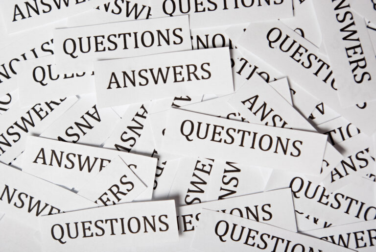 A lot of questions and answers on paper printout